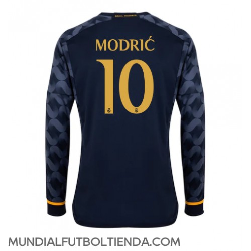 Camiseta Real Madrid Luka Modric #10 Segunda Equipación Replica 2023-24 mangas largas